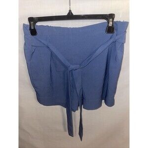 Mosaic Co. Stretch Shorts Women’s Size Large Blue Front Belt Waist 30 Ins 3 R 12